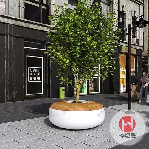 玻璃钢树池坐凳HYS044