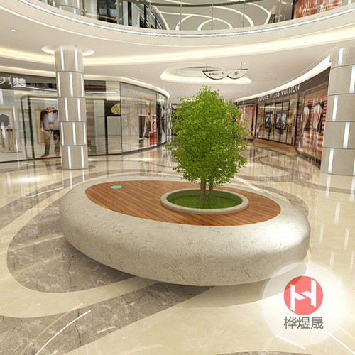 玻璃钢树池坐凳HYS042