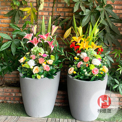 玻璃钢花盆花箱HYS006