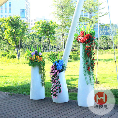 玻璃钢花盆花箱HYS008