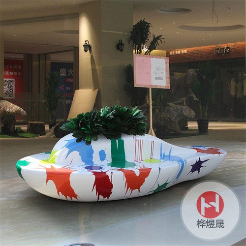 玻璃钢树池坐凳HYS101