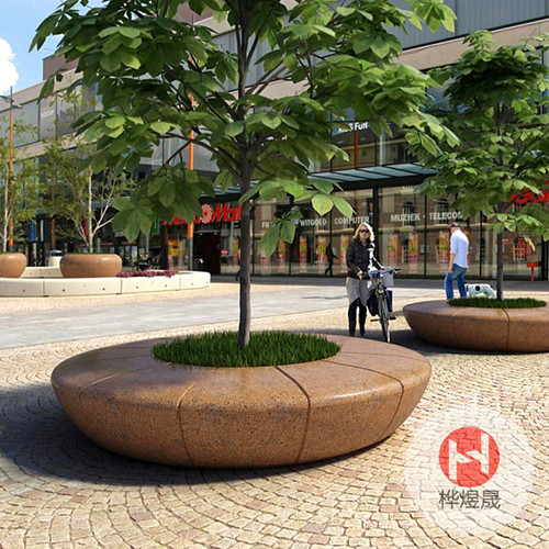 玻璃钢树池坐凳HYS029