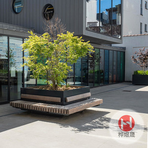 玻璃钢树池坐凳HYS027