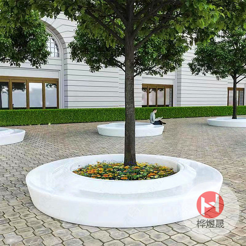 玻璃钢树池坐凳HYS028