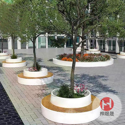 玻璃钢树池坐凳HYS013