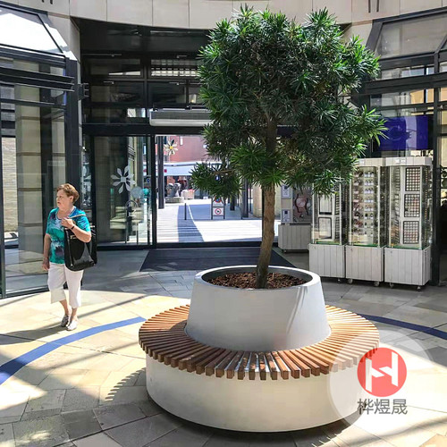 玻璃钢树池坐凳HYS037